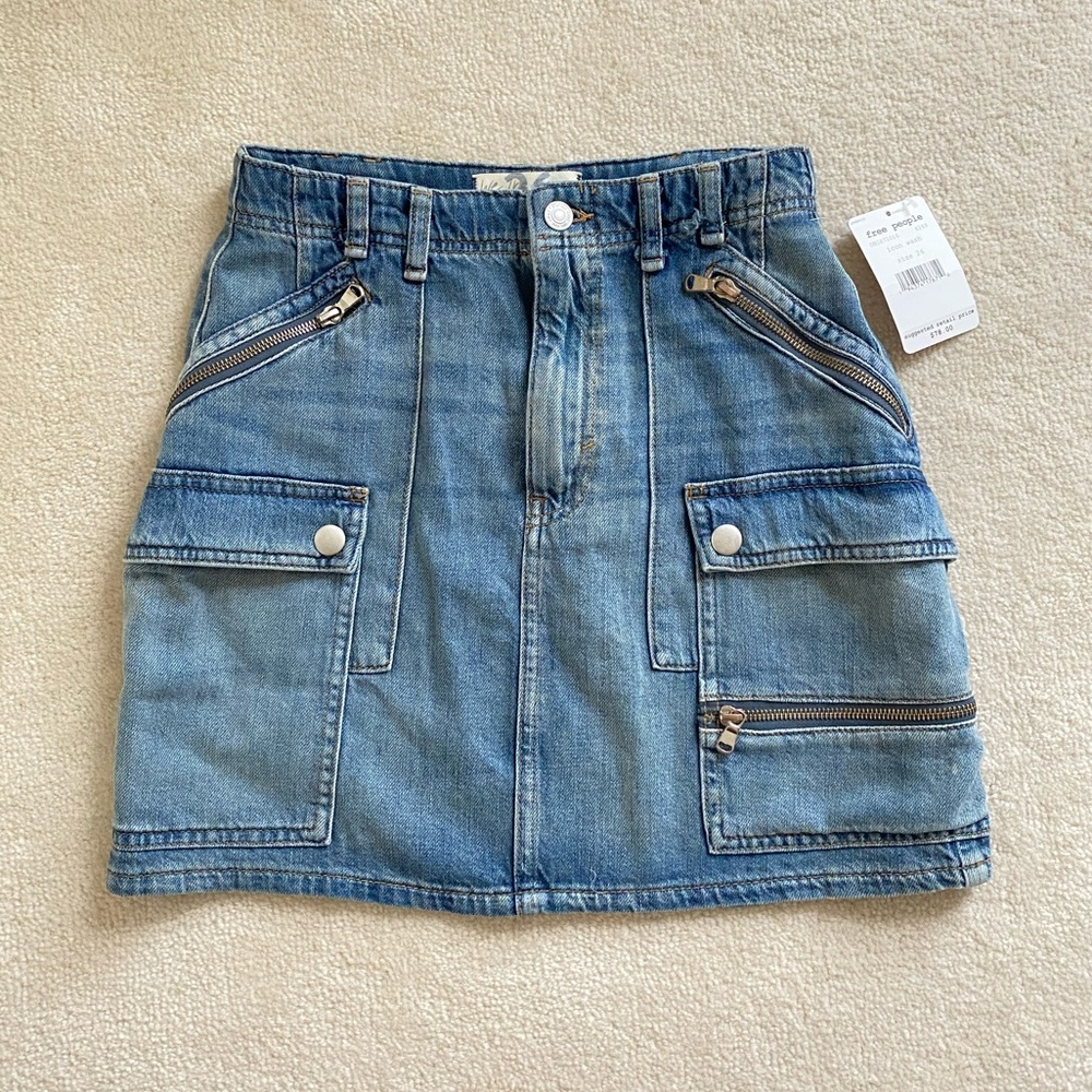 NWT Free People Denim Mini Skirt 26